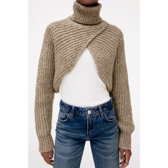 Zara Sweaters Zara Knit Arm Warmer Wrap Sweater Poshmark